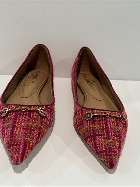NWOT Sam Edelman Pink Tweed Flats with Narrow Toe Box. Size 8.5